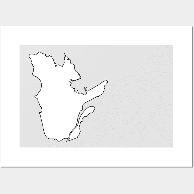 Quebec - Blank Outline Wall Art by loudestkitten